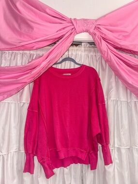 Free People We the Free Camden Sweatshirt in Pink Phenom